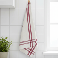 Serviettes de cuisine en coton personnalisées en gros, avec rayures tissées, écologiques, séchage rapide, certifiées BSCI et OEKO-TEX