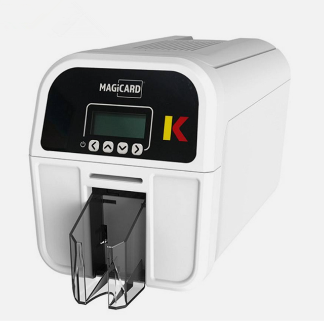 PVC Dual-Sided ID Card Printer Magicard K with 620 B/W & 156 Color Cards/Hour 300 DPI Resolution