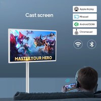 OEM Tv layar sentuh pintar portabel, Tv layar sentuh 24 inci dalam sel Android 13 tampilan layar sentuh interaktif dapat digulung Tv