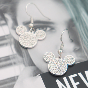 Bông Tai Chuột Hoạt Hình Trang Sức Quà Tặng Sinh Nhật Giáng Sinh Quyến Rũ Lủng Lẳng Bông Tai Chuột Dễ Thương Đính Đá Pha Lê Bán Sỉ Cho Nữ - Product Image 5