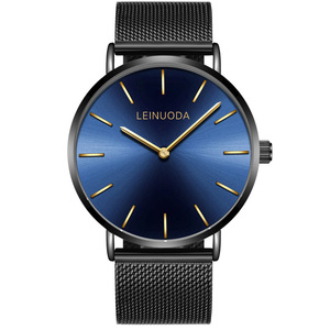 นาฬิกาควอตซ์สำหรับผู้ชายแบบเรียบง่ายและบางใหม่นาฬิกาสำหรับผู้ชายแบบใช้งานได้จริงพร้อมสายเหล็ก - Product Image 1