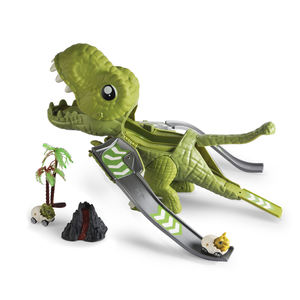 كرتون ديناصور موقف للسيارات ألعاب المنجنيق مصغرة سيارة سباق المسارات الغابة مغامرة سيارة لعبة المسار - Product Image 1