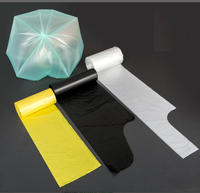 Rouleau de sacs en PE et caoutchouc pour usage domestique, recyclables, avec poignée en forme de S, fond à joint étoile, en PEHD, personnalisables, service OEM