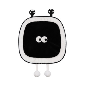 Coussin de siège de voiture mignon de dessin animé, monstre aux grandes yeux, peluche extra douce, housse de siège automne-hiver, ensemble de 3-4 pièces - Product Image 5