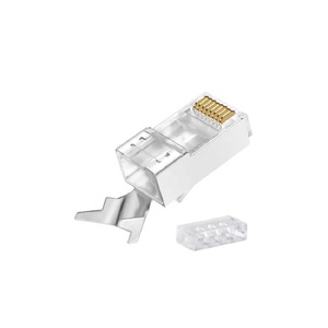 RJ45 CAT7 <span class=keywords><strong>shielded</strong></span> cắm 8P8C Modular nối vàng mạ Ethernet LAN Cable End tốc độ cao mạng cắm - Product Image 3