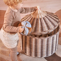 Style nordique salon divers panier en osier cirque thème panier de rangement fait à la main chambre d'enfants jouet panier