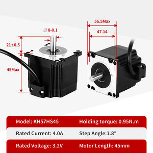 Motor Paso a Paso Híbrido Plano <span class=keywords><strong>Nema</strong></span> <span class=keywords><strong>23</strong></span> de Alta Precisión, Impermeable, de 12-24 V, 57*57*45 mm, con Controladores TB 6600, Kit CNC - Product Image 2