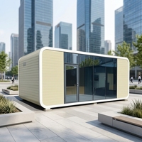 Cabine Capsule Apple Moderne et Luxueuse, Insonorisée, Préfabriquée, pour Glamping, Unité d'Hébergement Extérieur Élégante