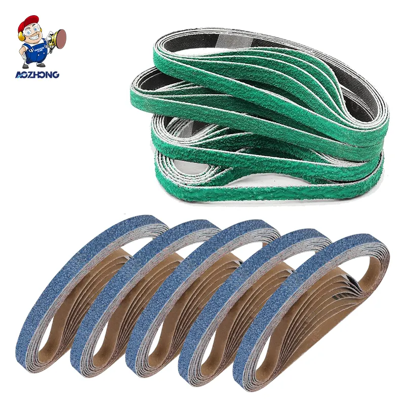 Sanding Belts 1/2X18 Inches 13X457mm 40/60/80/120/180/240 Grits Aluminum Oxide Sanding Belt for Wood Sanding and Levelling