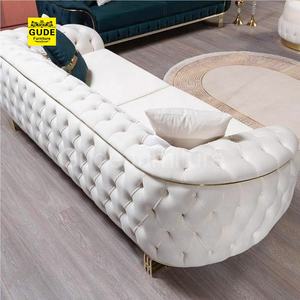 Juego de Sofás de Cuero para Sala de Estar, Muebles Modernos de Lujo para el Hogar, Sofá Chesterfield de 2 Piezas, Entrega en 15-20 Días, <span class=keywords><strong>GUDE</strong></span> - Product Image 2