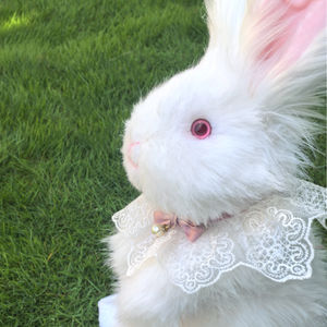 Mochila de Peluche de Conejo Angora Blanco Unisex DUPAN con Cierre de Cremallera Doble en los Hombros, Juguete de Peluche de Conejo - Product Image 5