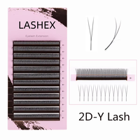 Nouveaux ventilateurs super étroits 2D W3D W4D W5D Clover W Extensions de cils avec 0,07 mm 0,05