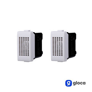 Juego de 2 timbres Gloca, 6A, 220V, enchufables, de plástico, diseño minimalista, fácil instalación, para la serie Matix - Product Image 3