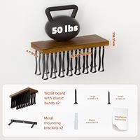Étagères murales flottantes en bois, lot de 2, avec logo personnalisé, rangement multifonctionnel pour courrier
