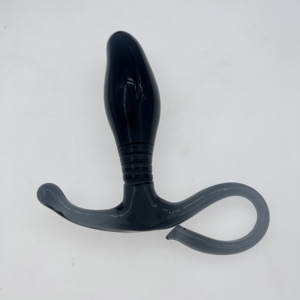 Dildo in Vetro Borosilicato Trasparente Placcato Argento Liscio Mini Cavalluccio Marino con Retro Piatto per Massaggiatore Prostatico SPOT Giocattolo Sessuale per Donne - Product Image 2