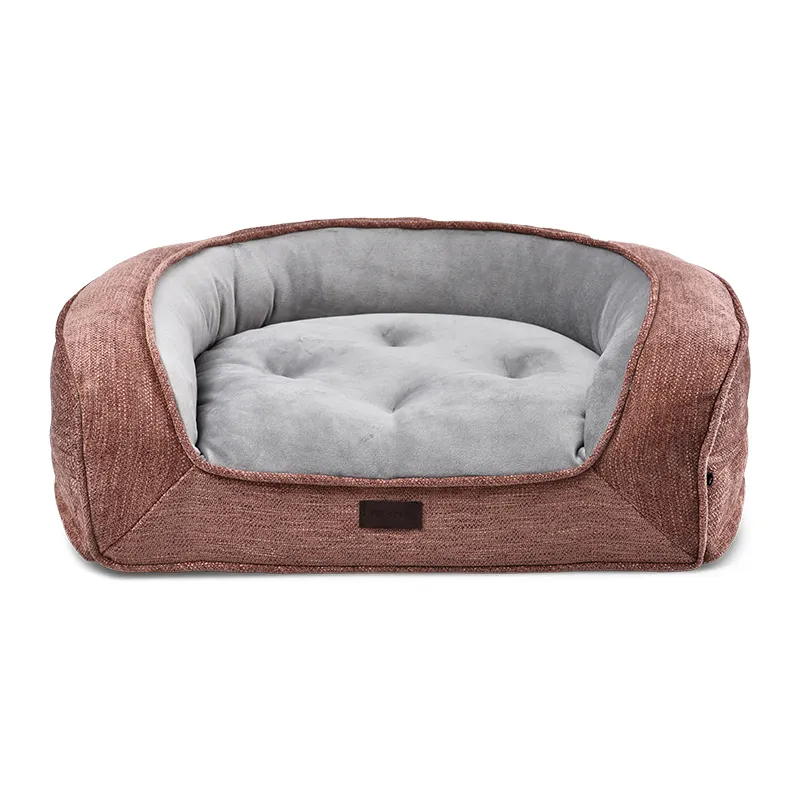 Pet Sofá Solid Ortopédica Memória Espuma Luxo Pet Bed Lavável Almofada Grande Lounge Dog Bed com fundo antiderrapante