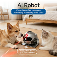 Robot de IA Ecológico con Láser, Juguete para Mascotas, Compañero con Voz Bidireccional, Control Remoto por APP, Recarga Automática, Seguimiento Inteligente para Toda la Casa