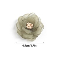 Accessoires de Noël 45MM : Fleurs artificielles en fil semi-finies pour la confection de coiffes, chaussures, épingles à cheveux et vêtements
