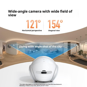 Caméra <span class=keywords><strong>de</strong></span> sécurité domestique robotisée IA 1080P WiFi avec vision nocturne, patrouille automatique, caméra mobile pour animaux <span class=keywords><strong>de</strong></span> compagnie, suivi des personnes âgées et des enfants, audio bidirectionnel - Product Image 4