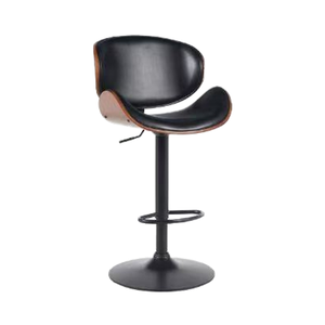 كراسي بار دوارة بتصميم عصري قابلة لتعديل الارتفاع، كراسي بار منزلية لغرفة المعيشة أو المطبخ بتصميم لوح خشبي - Product Image 2