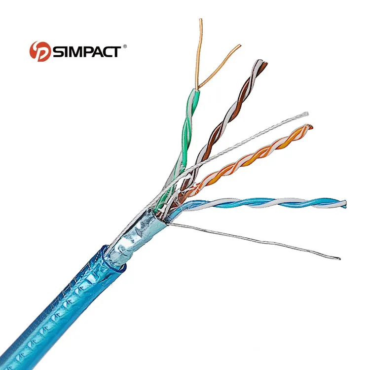 Simpact toptan CCA/BC tel çekirdekli 24 awg sftp/ ftp ethernet cat5e lan kablosu utp ağ kablosu 305m 1000ft İnternet