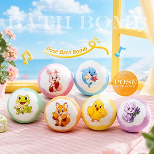 <span class=keywords><strong>Bombes</strong></span> de bain pour enfants à motifs d'animaux de dessin animé, non toxiques, douces, naturelles, sphères effervescentes, jouets de bain sûrs pour <span class=keywords><strong>les</strong></span> tout-petits, pour <span class=keywords><strong>les</strong></span> soins quotidiens au bain - Product Image 1