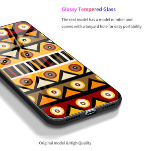 Funda de teléfono con estampado de tótem africano personalizado, protector de cristal templado para <span class=keywords><strong>Iphone</strong></span> 13 12 14 pro Xr Xs <span class=keywords><strong>Se</strong></span> <span class=keywords><strong>2020</strong></span> S10 S22 Coque - Product Image 2