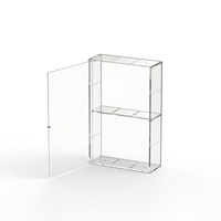 Vitrine de comptoir en acrylique transparent Ruishi pour figurines, boîte de rangement pour voitures miniatures et jouets en boîte mystère avec couvercle, organisateur mural pour la vente au détail