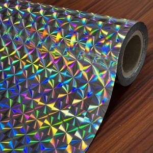 Manufacturer Various <strong>Patterns</strong> <strong>Laser</strong> Printed <strong>Metallized</strong> PET Thermal Holographic Decorative Plastic <strong>Film</strong> for Packaging - Product Image 1