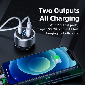 RCC215 58.5W ที่ชาร์จในรถยนต์แบบเสียบช่องวางแก้วน้ำ ชาร์จเร็ว พร้อมพอร์ต USB Type C  ราคาสุดคุ้ม  รุ่น RCC215 ขยายพอร์ต USB แบบหนึ่งต่อหนึ่ง - Product Image 4