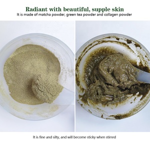 Masque en poudre de gelée de thé vert <span class=keywords><strong>matcha</strong></span> biologique, format voyage, détoxifiant, éclaircissant, raffermissant, pour tous types de peaux - Product Image 3