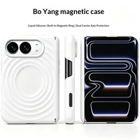Étui de protection anti-traces de doigts à motif ondulé pour iPhone 18 Duo, coque magnétique en silicone liquide pour écran pliable