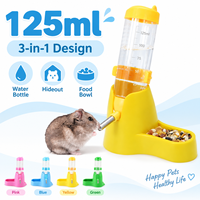 Bestpet Distributeur d'eau suspendu 3-en-1 pour hamster avec base pour hamster nain, souris, rat, hérisson 80ml ABS