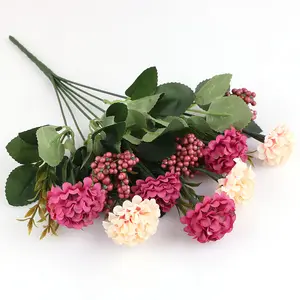 Penjualan Langsung dari Pabrik Hydrangea Kecil Buket Bunga Butiran Gelembung Bunga Bunga Bunga Pernikahan Sutra Buatan