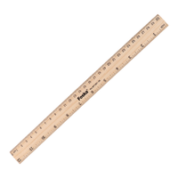 Règle droite en bois naturel FOSKA, double face, 12 pouces / 30 cm, design convivial et sûr, pour la maison, les étudiants et le bureau