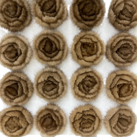 Mode femmes broches fourrure de vison personnaliser taille fait à la main fourrure de vison Rosette Corsage broche pour vêtements chaussures