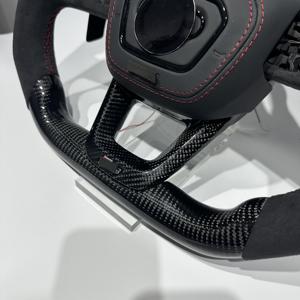 Volant en fibre de carbone forgé en cuir Alcantara, version sport, modification personnalisée, pour <span class=keywords><strong>Audi</strong></span> New <span class=keywords><strong>Q</strong></span> Series Q2 Q3 Q5 Q7 Q8 A6 - Product Image 4