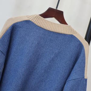 Cárdigan de Punto con Parches Estilo <span class=keywords><strong>Vaquero</strong></span>, Otoño e Invierno, Nuevo, Holgado, Informal, Moderno, Versátil, Estilo Casual, Chaqueta Suéter para <span class=keywords><strong>Mujer</strong></span> - Product Image 5