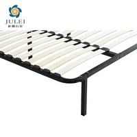 Sommier de lit en métal de haute qualité au design moderne avec lattes en bois, taille personnalisable, montage facile, capacité 300-350 kg