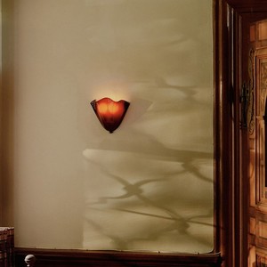Vera Sconce Flower <b>Wall</b> Lamp Glass Amber Color Led <b>Light</b> Source 220V Living Room <b>Bedside</b> Lighting - Product Image 2