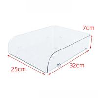 Caja de Almacenamiento de Documentos Apilable de PET Transparente, Tamaño A4, Moldeada por Inyección, para Oficina, Hogar, Hospital, Almacenamiento de Escritorio