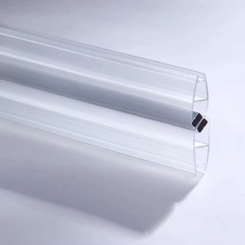 Magnetic PVC Shower Door Seal Strip Waterproof Soundproof Flexible Weather Stripping for Bathroom Sliding Door Window