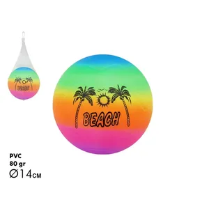 Pelota de Playa de PVC de 14 cm y 80 g con Diseño de Palmera Arcoíris - Product Image 3