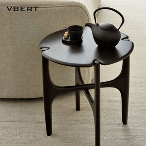 WBERT Table à thé en chêne massif faite à la main Design belge Table d'appoint à vent silencieux importée nordique pour <span class=keywords><strong>meubles</strong></span> de salon - Product Image 5