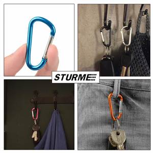 24-Piece <b>Spring</b> Loaded D Ring Carabiners Mini Lightweight Durable Outdoor Camping Keychain <b>Clip</b> Set - Product Image 3