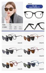 Lunettes de soleil polarisées en métal TR90 en gros avec 2 clips magnétiques interchangeables, logo personnalisé, faible MOQ - Product Image 2