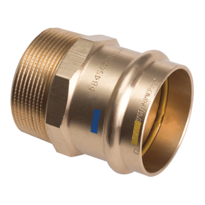 Bronze Male Threaded Female Press-On Sleeve 35 X 1\"1/4 M for <b>Plumbing</b> <b>Traps</b> - Product Image 1