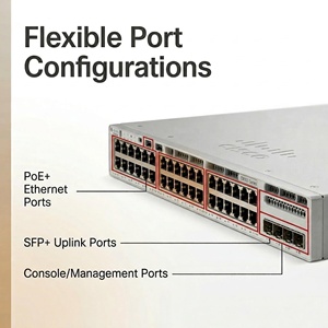 Switch PoE+ de 24 Puertos C9300-24P-A Original, Switch Gigabit Ethernet Administrado para Redes - Product Image 4