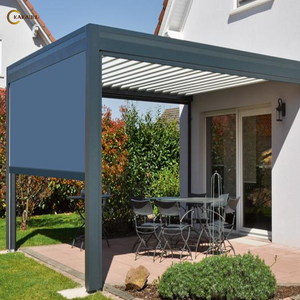 Pergola solaire extérieure en aluminium KAKADU 694-170 avec toit à lamelles, revêtement poudré Nature - Product Image 5