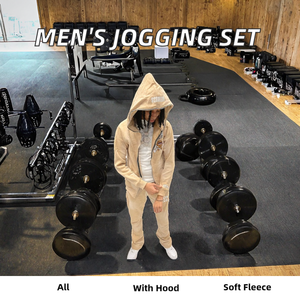 ชุดวอร์มผู้ชายแบบขายส่งสั่งทำพิเศษ สวมใส่สบาย ระบายอากาศได้ดี ทรงปกติ เสื้อฮู้ดซิปเต็มตัว ชุดสองชิ้นแบบมีซับใน สำหรับฤดูหนาว - Product Image 2